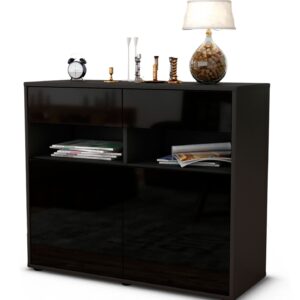 Sideboard Bruna, Schwarz (92x79x35cm)