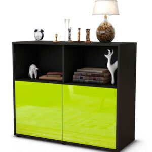 Sideboard Camilla | | Front in Hochglanz Grün | 92x79x35cm (BxHxT)