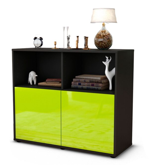 Sideboard Camilla | | Front in Hochglanz Grün | 92x79x35cm (BxHxT)