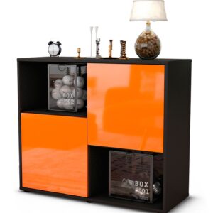Sideboard Caralina | | Front in Hochglanz Orange | 92x79x35cm (BxHxT)