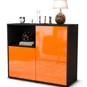 Sideboard Carina | | Front in Hochglanz Orange | 92x79x35cm (BxHxT)