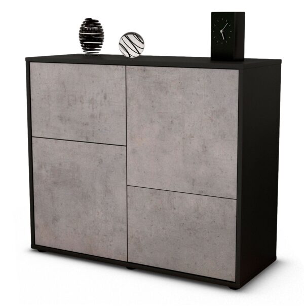 Sideboard Carla | | Front in Beton Optik | 92x79x35cm (BxHxT)