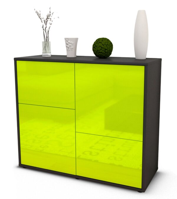 Sideboard Carla | | Front in Hochglanz Grün | 92x79x35cm (BxHxT)