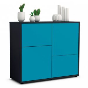 Sideboard Carla, Türkis (92x79x35cm)