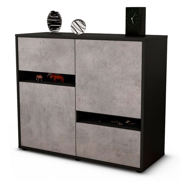 Sideboard Carlotta | | Front in Beton Optik | 92x79x35cm (BxHxT)