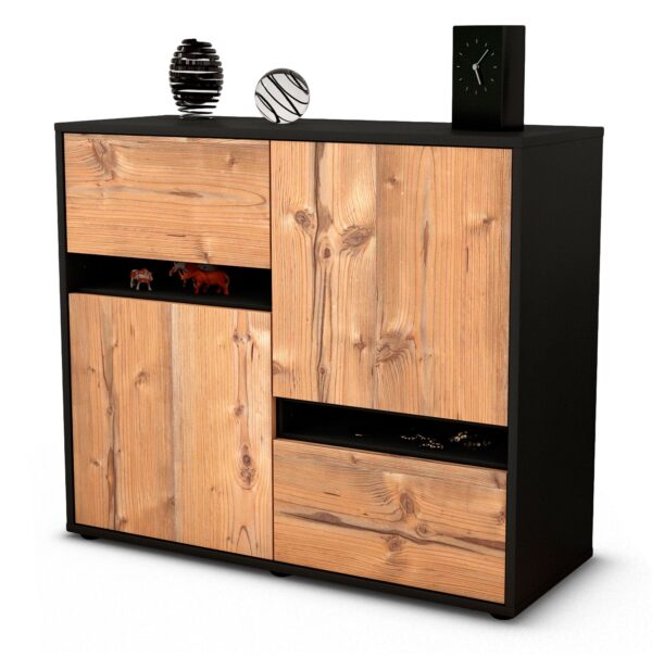 Sideboard Carlotta | | Front in Pinie Holz Optik | 92x79x35cm (BxHxT)