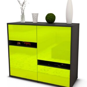 Sideboard Carlotta | | Front in Hochglanz Grün | 92x79x35cm (BxHxT)