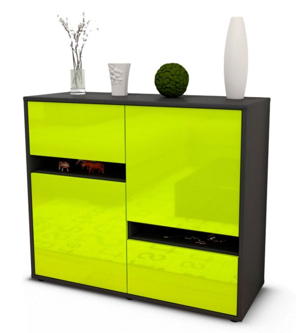 Sideboard Carlotta | | Front in Hochglanz Grün | 92x79x35cm (BxHxT)