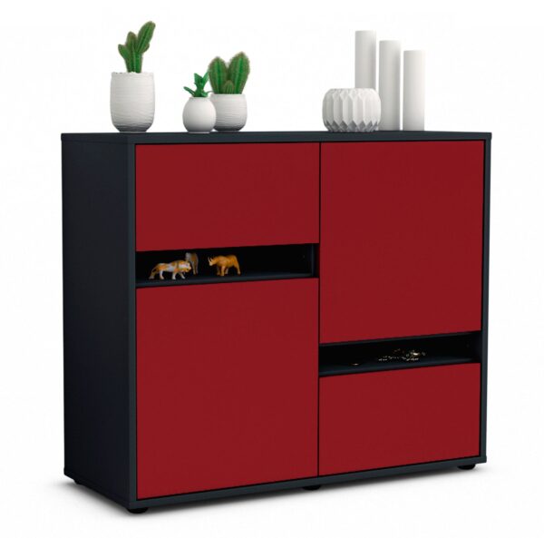 Sideboard Carlotta | | Front in Bordeaux | 92x79x35cm (BxHxT)