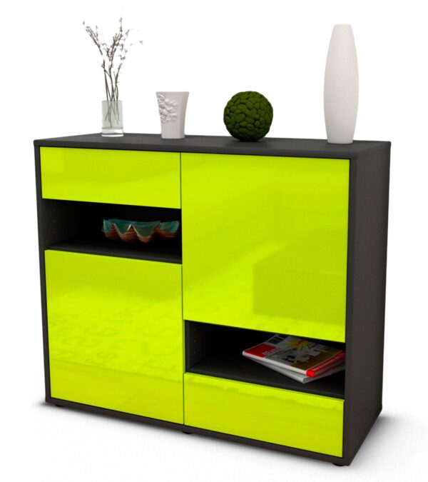 Sideboard Carmelina | | Front in Hochglanz Grün | 92x79x35cm (BxHxT)