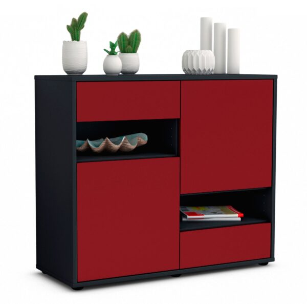 Sideboard Carmelina | | Front in Bordeaux | 92x79x35cm (BxHxT)