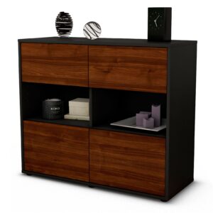 Sideboard Carmen | | Front in Walnuss Holz Optik | 92x79x35cm (BxHxT)
