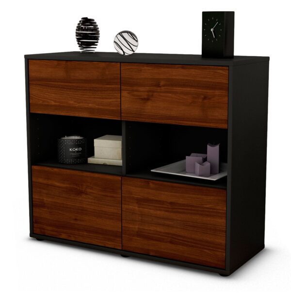 Sideboard Carmen | | Front in Walnuss Holz Optik | 92x79x35cm (BxHxT)