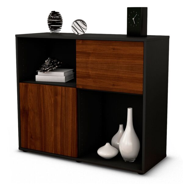 Sideboard Carola | | Front in Walnuss Holz Optik | 92x79x35cm (BxHxT)