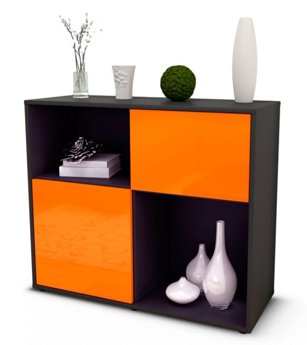 Sideboard Carola | | Front in Hochglanz Orange | 92x79x35cm (BxHxT)