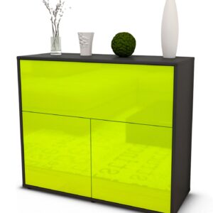 Sideboard Carolin | | Front in Hochglanz Grün | 92x79x35cm (BxHxT)