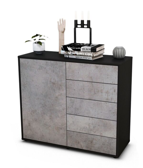 Sideboard Cecilia | | Front in Beton Optik | 92x79x35cm (BxHxT)