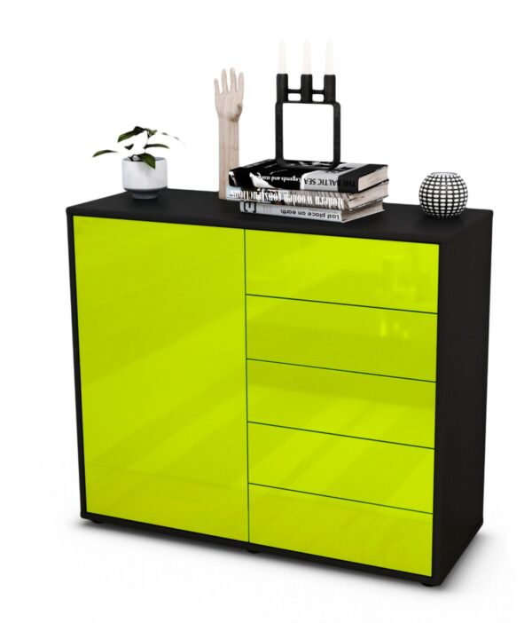 Sideboard Cecilia | | Front in Hochglanz Grün | 92x79x35cm (BxHxT)