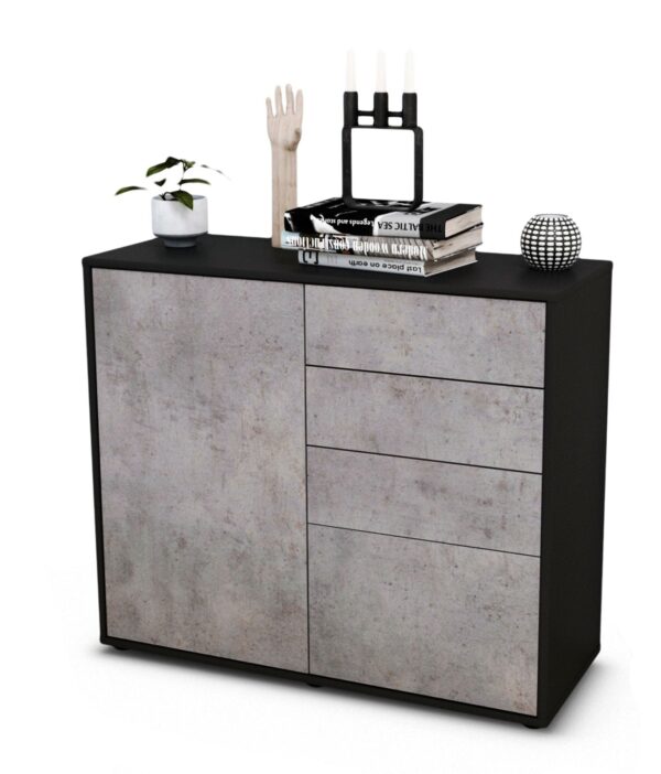 Sideboard Celestina | | Front in Beton Optik | 92x79x35cm (BxHxT)