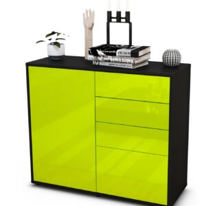 Sideboard Celestina | | Front in Hochglanz Grün | 92x79x35cm (BxHxT)