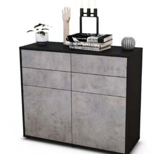 Sideboard Celia | | Front in Beton Optik | 92x79x35cm (BxHxT)
