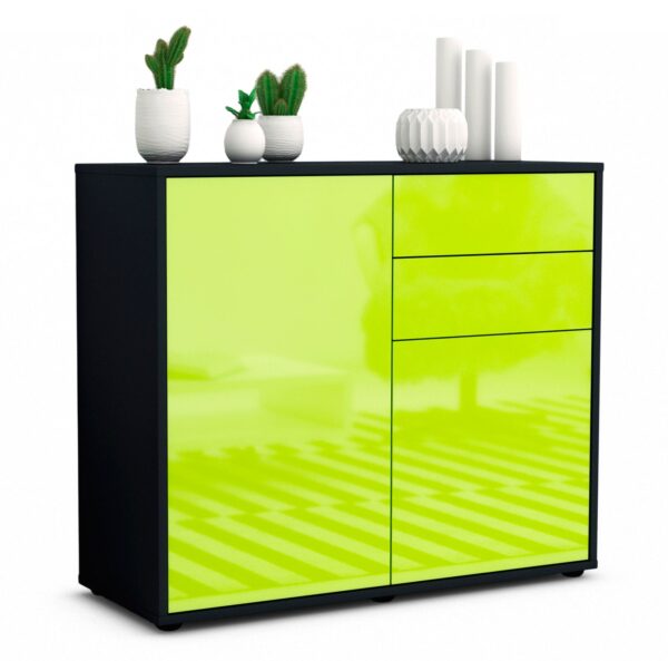 Sideboard Chantal | | Front in Hochglanz Grün | 92x79x35cm (BxHxT)