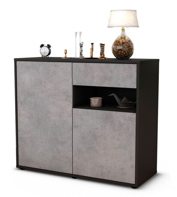 Sideboard Charlotta | | Front in Beton Optik | 92x79x35cm (BxHxT)