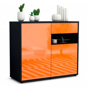 Sideboard Charlotta | | Front in Hochglanz Orange | 92x79x35cm (BxHxT)