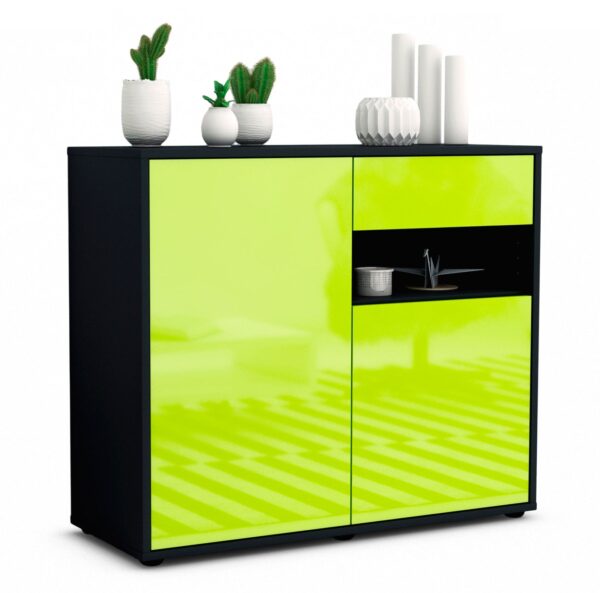 Sideboard Charlotta | | Front in Hochglanz Grün | 92x79x35cm (BxHxT)