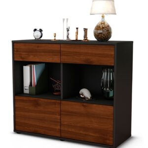 Sideboard Christina | | Front in Walnuss Holz Optik | 92x79x35cm (BxHxT)