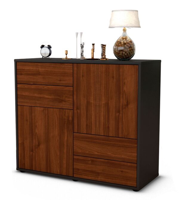 Sideboard Ciara | | Front in Walnuss Holz Optik | 92x79x35cm (BxHxT)