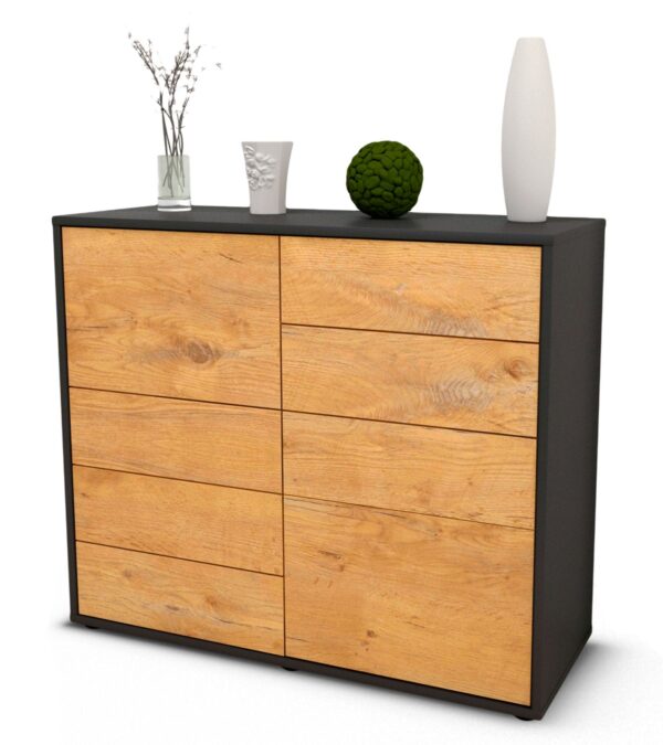 Sideboard Clarissa | | Front in Eiche Holz Optik | 92x79x35cm (BxHxT)