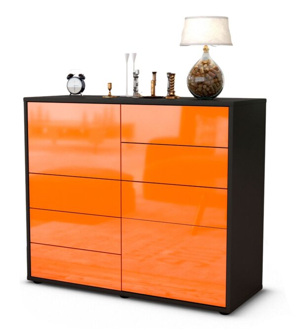 Sideboard Clarissa | | Front in Hochglanz Orange | 92x79x35cm (BxHxT)