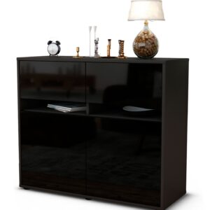 Sideboard Clea, Schwarz (92x79x35cm)