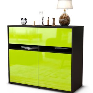 Sideboard Clea | | Front in Hochglanz Grün | 92x79x35cm (BxHxT)