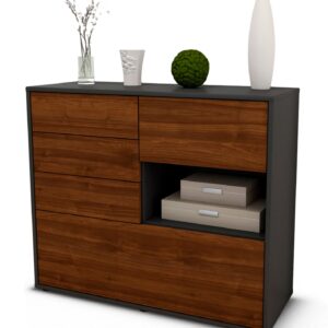 Sideboard Coco | | Front in Walnuss Holz Optik | 92x79x35cm (BxHxT)