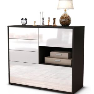 Sideboard Coco | | Front in Hochglanz Weiß | 92x79x35cm (BxHxT)