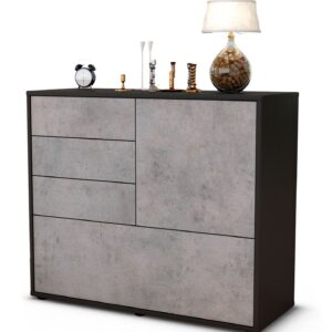 Sideboard Corina | | Front in Beton Optik | 92x79x35cm (BxHxT)