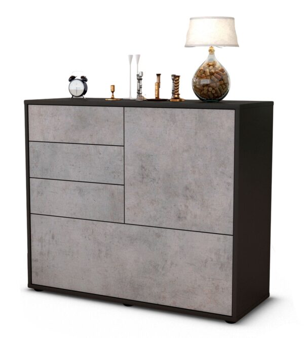 Sideboard Corina | | Front in Beton Optik | 92x79x35cm (BxHxT)