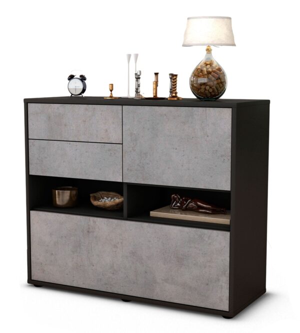Sideboard Cornelia, Beton (92x79x35cm)