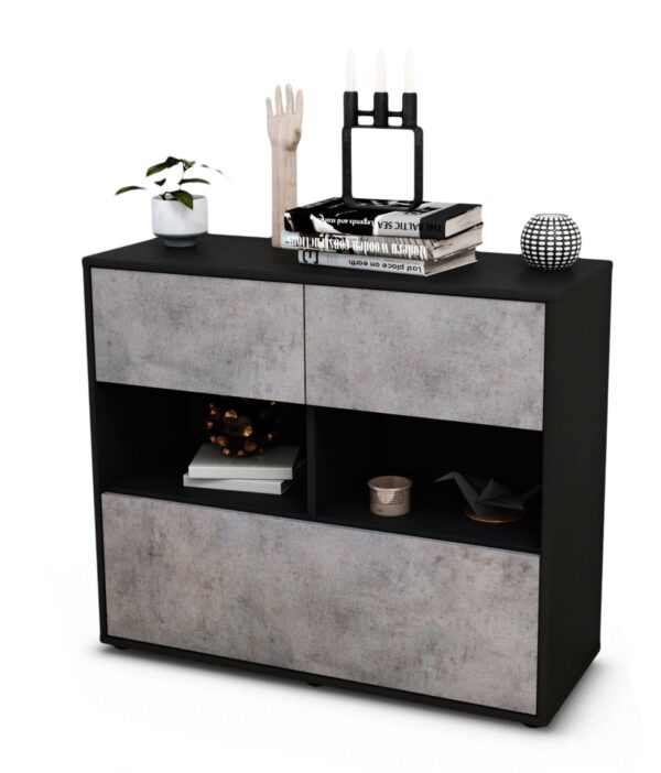 Sideboard Cosima | | Front in Beton Optik | 92x79x35cm (BxHxT)