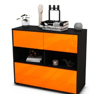 Sideboard Cosima | | Front in Hochglanz Orange | 92x79x35cm (BxHxT)