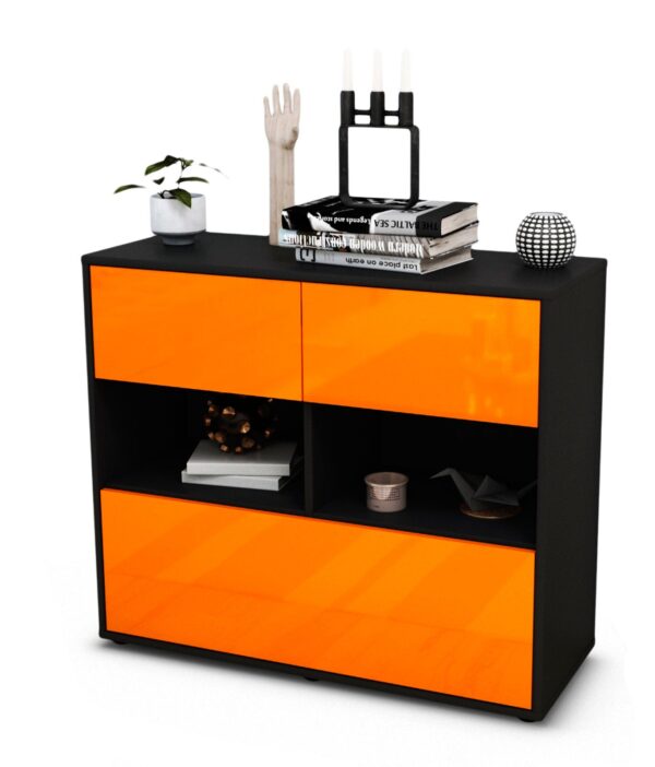 Sideboard Cosima | | Front in Hochglanz Orange | 92x79x35cm (BxHxT)