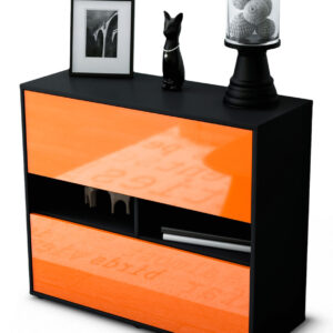 Sideboard Dalia | | Front in Hochglanz Orange | 92x79x35cm (BxHxT)