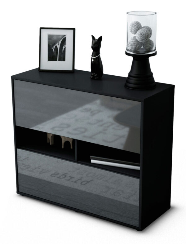 Sideboard Dalia | | Front in Hochglanz Grau | 92x79x35cm (BxHxT)