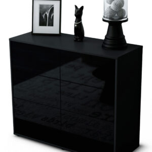 Sideboard Dalida, Schwarz (92x79x35cm)