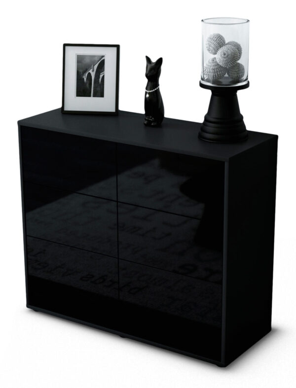 Sideboard Dalida, Schwarz (92x79x35cm)