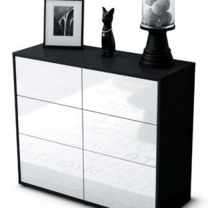 Sideboard Dalida | | Front in Hochglanz Weiß | 92x79x35cm (BxHxT)