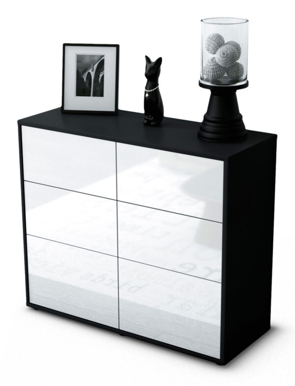 Sideboard Dalida | | Front in Hochglanz Weiß | 92x79x35cm (BxHxT)