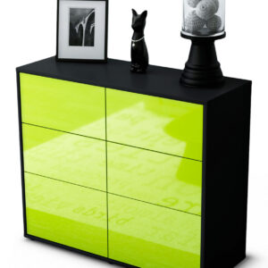 Sideboard Dalida | | Front in Hochglanz Grün | 92x79x35cm (BxHxT)